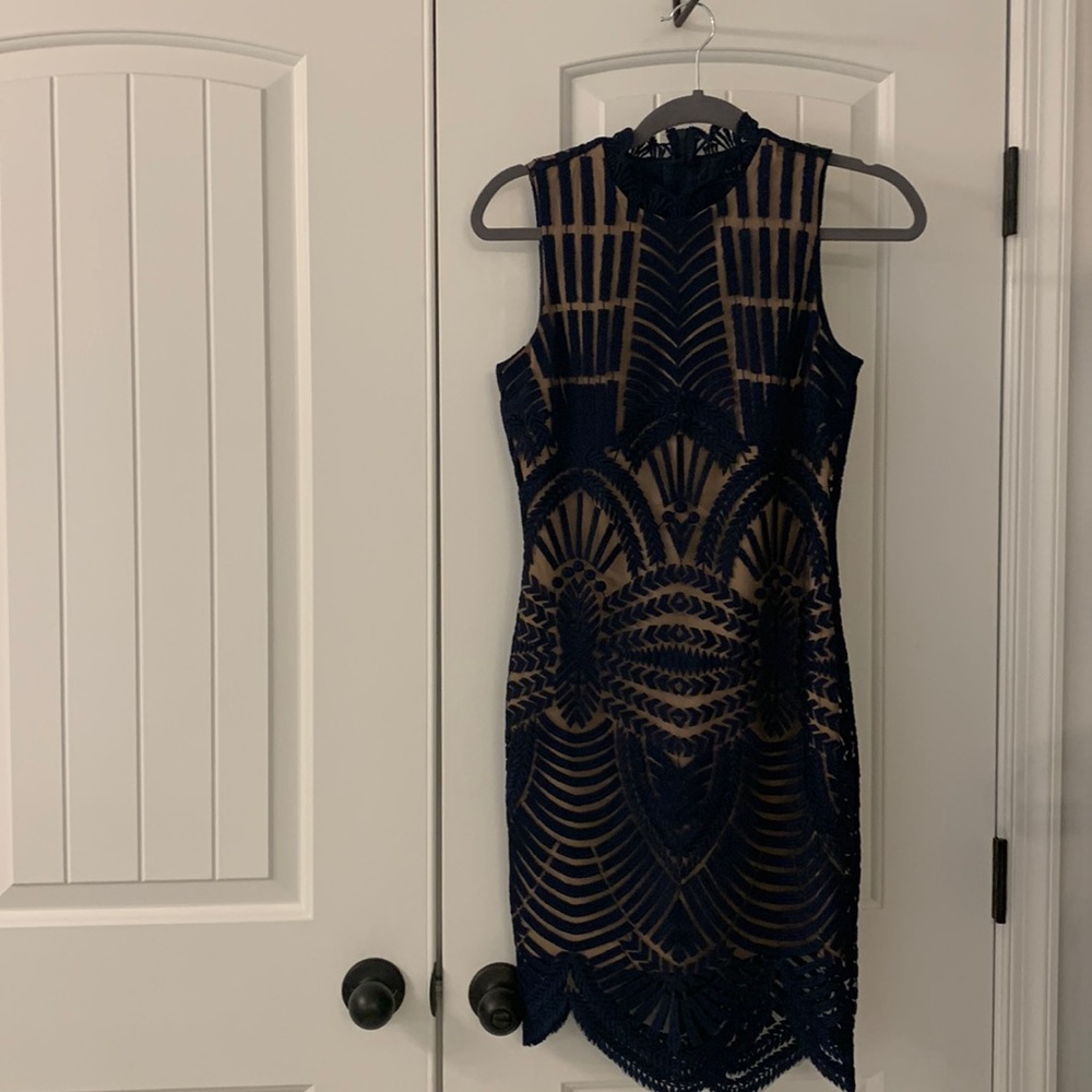 Navy lace dress